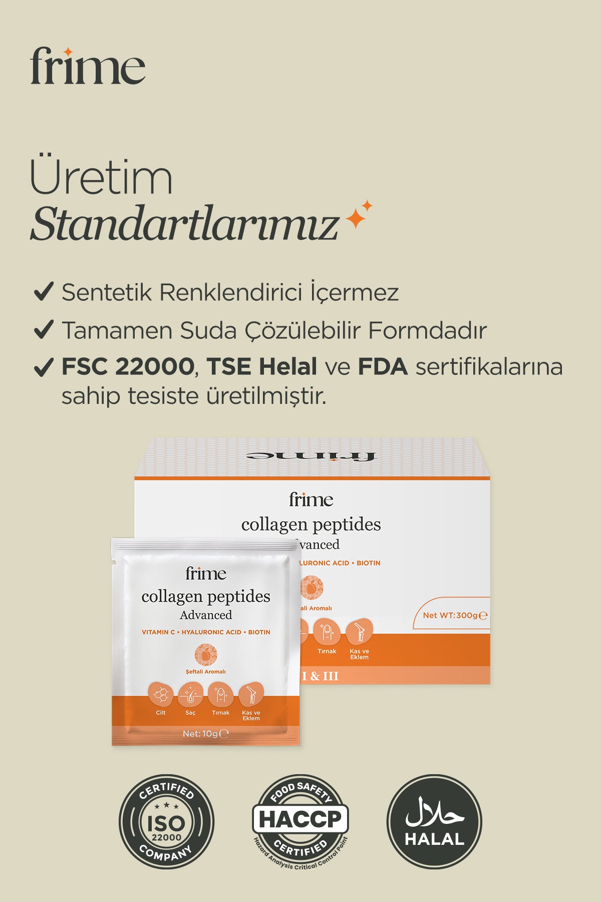 Beauty Collagen, Hidrolize Kolajen, C Vitamini, Hyaluronik Asit, Biotin – 300gr