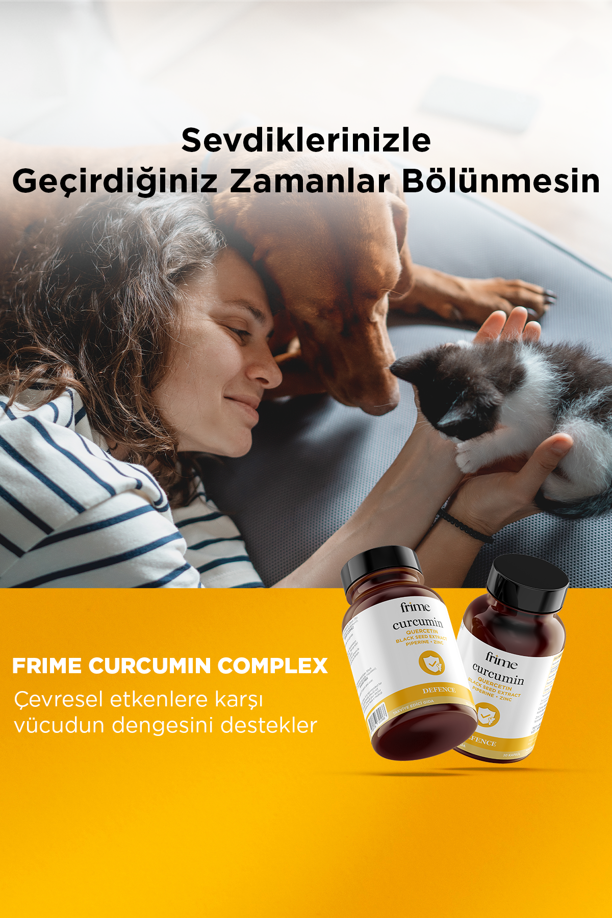 Frime Curcumin Defence Complex | Günlük Denge ve Bağışıklık Desteği | 30 Bitkisel Kapsül